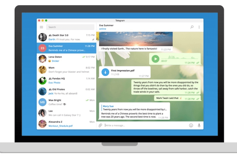 Telegram feature exploration