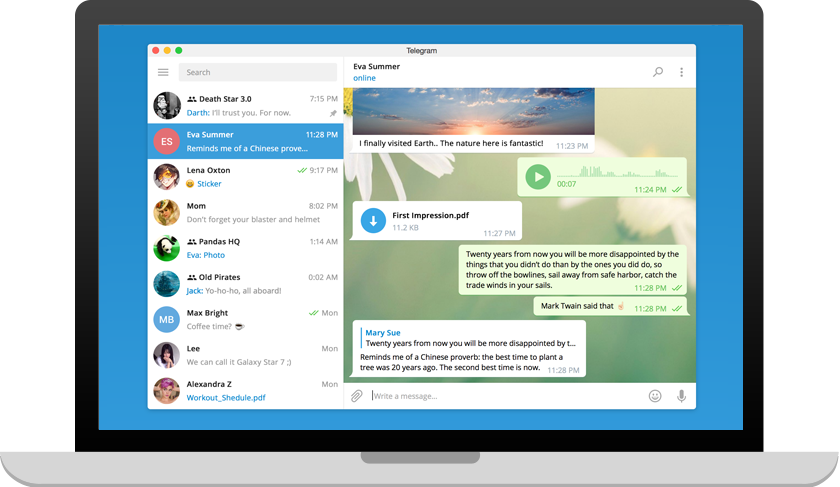Telegram Web sign-in screen inside a modern browser